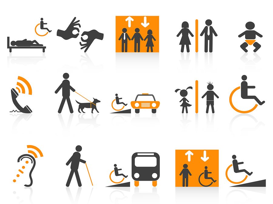 An image showing different types of accessibility for PWDs
